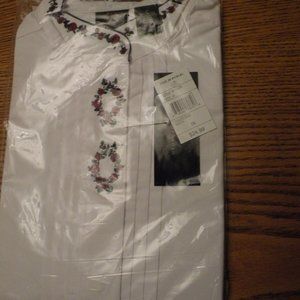 JENNY BUCHANAN NIP EMBROIDERED ROSES BLOUSE 16